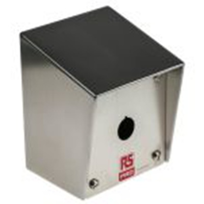 RS PRO,161-1524,1孔 按钮盒, Φ22 mm孔径 不锈钢外壳, IP69K, IP66, 115 mm x 85 mm x 115 mm
