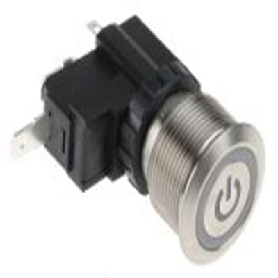 RS PRO,175-8202, 照明 按钮开关, Φ22.2 mm开孔, 面板安装, 闭锁操作, 白色LED, 单刀单掷, IP40 250 V 交流