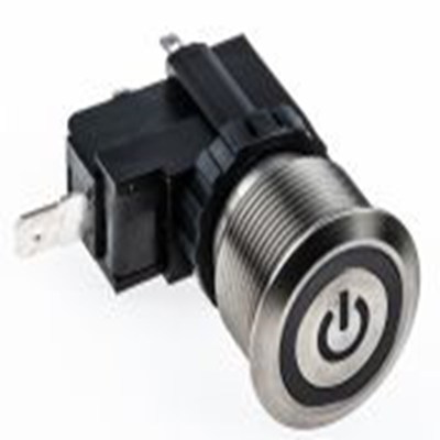 RS PRO,175-8204, 照明 按钮开关, Φ22.2 mm开孔, 面板安装, 闭锁操作, 白色LED, 单刀单掷, IP40 250 V 交流, MW22系列