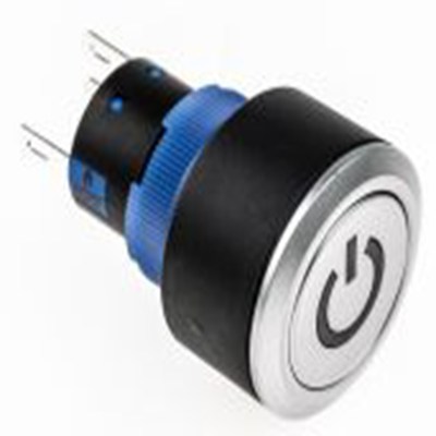 RS PRO,175-8972, 照明 按钮开关, Φ22.2 mm开孔, 面板安装, 瞬时型操作, 白色LED, 单刀双掷, IP65 36 V dc 250 V 交流, KPB22系列