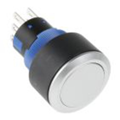 RS PRO,175-8267, 按钮开关, Φ22.2 mm开孔, 面板安装, 瞬时型操作, 双刀双掷, IP65 36 V dc 250 V 交流, KPB22系列