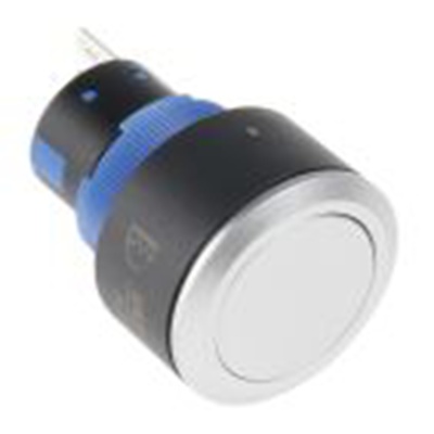 RS PRO,175-8269, 按钮开关, Φ22.2 mm开孔, 面板安装, 瞬时型操作, 单刀双掷, IP65 36 V dc 250 V 交流, KPB22系列