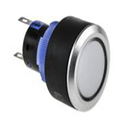 RS PRO,175-8295, 照明 按钮开关, Φ22.2 mm开孔, 面板安装, 瞬时型操作, 黄色LED, 单刀双掷, IP65 36 V dc 250 V 交流, KPB22系列