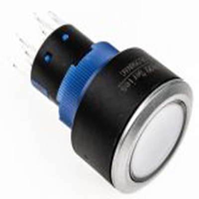 RS PRO,175-9100, 照明 按钮开关, Φ22.2 mm开孔, 面板安装, 瞬时型操作, 红色LED, 双刀双掷, IP65 36 V dc 250 V 交流, KPB22系列