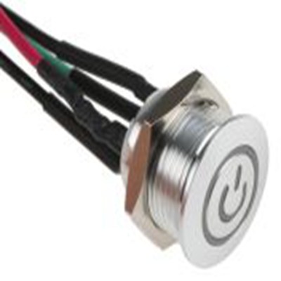 RS PRO,175-8511, 照明 按钮开关, Φ16 mm开孔, 面板安装, 瞬时型操作, 红色LED, 单刀单掷, IP40 36 V dc, MPB16系列