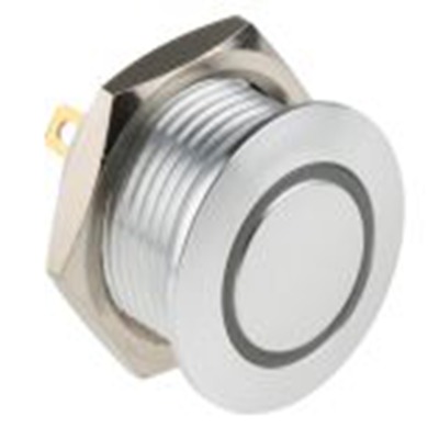 RS PRO,175-9338, 照明 按钮开关, Φ16 mm开孔, 面板安装, 瞬时型操作, 红色LED, 单刀单掷, IP40 36 V dc, MPB16系列