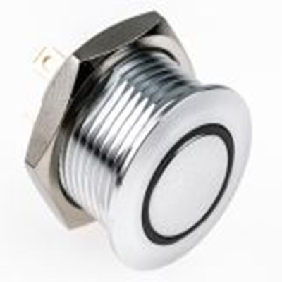 RS PRO,175-8534, 照明 按钮开关, Φ16 mm开孔, 面板安装, 瞬时型操作, 红色LED, 单刀单掷, IP40 36 V dc, MPB16系列