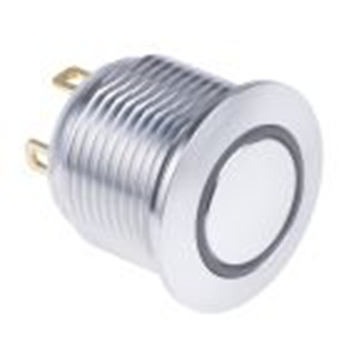 RS PRO,175-9376, 照明 按钮开关, Φ16 mm开孔, 面板安装, 瞬时型操作, 红色LED, 单刀单掷, IP40 36 V dc, MPB16系列