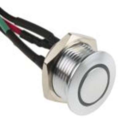 RS PRO,175-8590, 照明 按钮开关, Φ16 mm开孔, 面板安装, 瞬时型操作, 黄色LED, 单刀单掷, IP40 36 V dc, MPB16系列