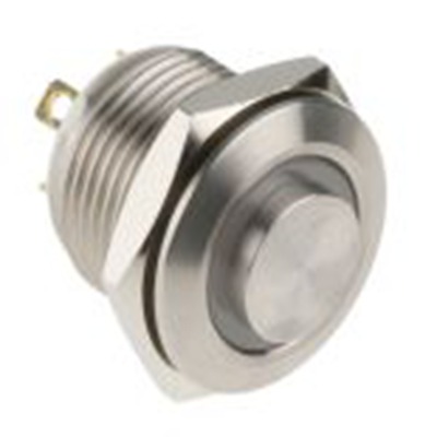 RS PRO,175-9592, 照明 按钮开关, Φ16 mm开孔, 面板安装, 瞬时型操作, 绿色LED, 单刀单掷, IP40 36 V dc