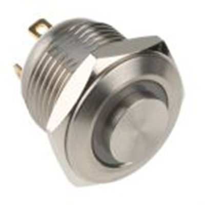 RS PRO,175-9640, 照明 按钮开关, Φ16 mm开孔, 面板安装, 瞬时型操作, 白色LED, 单刀单掷, IP40 36 V dc