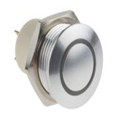 RS PRO,175-9643, 照明 按钮开关, Φ16 mm开孔, 面板安装, 闭锁操作, 绿色LED, 单刀单掷, IP40 36 V dc, MPB16系列