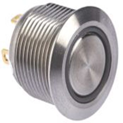RS PRO,175-9198, 照明 按钮开关, Φ16 mm开孔, 面板安装, 瞬时型操作, 红色LED, 单刀单掷, IP40 36 V dc, MPB16系列