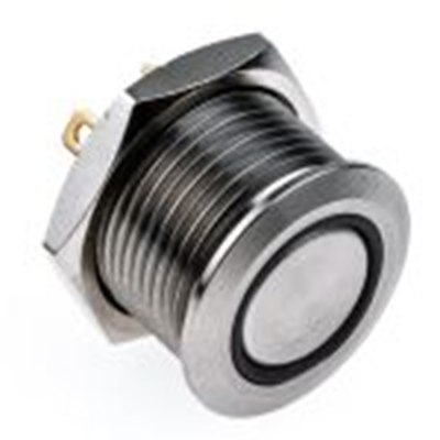 RS PRO,175-9721, 照明 按钮开关, Φ16 mm开孔, 面板安装, 瞬时型操作, 蓝色LED, 单刀单掷, IP40 36 V dc, MPB16系列