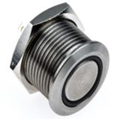 RS PRO,175-9738, 照明 按钮开关, Φ16 mm开孔, 面板安装, 瞬时型操作, 绿色LED, 单刀单掷, IP40 36 V dc 36 V 交流, MPB16系列