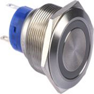 RS PRO,175-9692, 照明 按钮开关, Φ22.2 mm开孔, 面板安装, 瞬时型操作, 绿色LED, 单刀双掷, IP40 36 V dc 250 V 交流, MPB22系列
