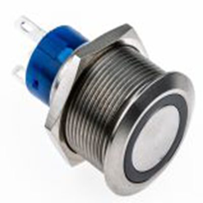 RS PRO,175-9327, 照明 按钮开关, Φ22.2 mm开孔, 面板安装, 瞬时型操作, 黄色LED, 双刀双掷, IP40 36 V dc 250 V 交流, MPB22系列