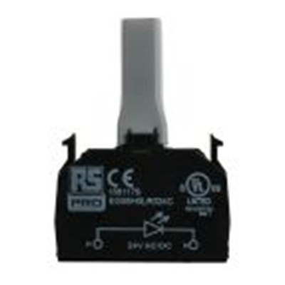 RS PRO,188-1179, 包含LED 照明块, 红色灯, 照明块, 24 V ac/dc