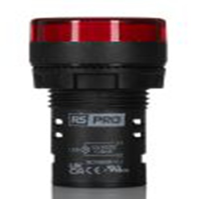 RS PRO,271-7486, 红色 圆形 指示灯, Φ22 mm开孔, LED, 12 V ac/dc, 面板安装, IP65