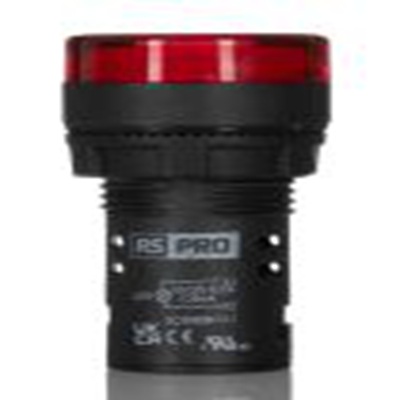 RS PRO,271-7488, 红色 圆形 指示灯, Φ22 mm开孔, LED, 110 V ac/dc, 面板安装, IP65