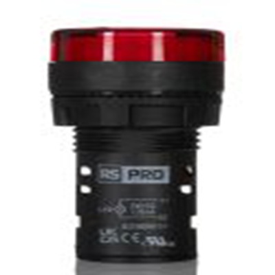 RS PRO,271-7489, 红色 圆形 指示灯, Φ22 mm开孔, LED, 230 V ac, 面板安装, IP65
