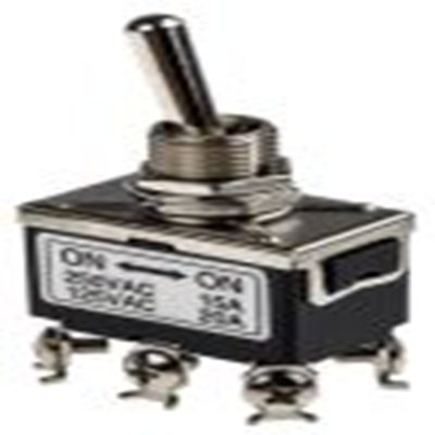 RS PRO,734-6805P, 扳钮开关, 双刀双掷, 接通 -（接通）操作, 20 A 24 V dc, 面板安装, 螺钉端子