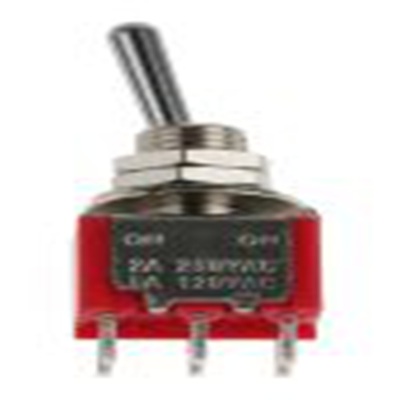 RS PRO,734-7016P, 扳钮开关, 双刀双掷, 接通 -（接通）操作, 5 A 26 V dc, 面板安装, 焊接端子