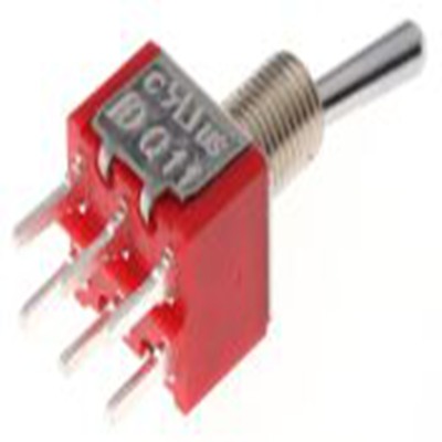 RS PRO,734-7034P, 扳钮开关, 双刀双掷, 接通 -（接通）操作, 5 A 26 V dc, PCB安装, 通孔端子
