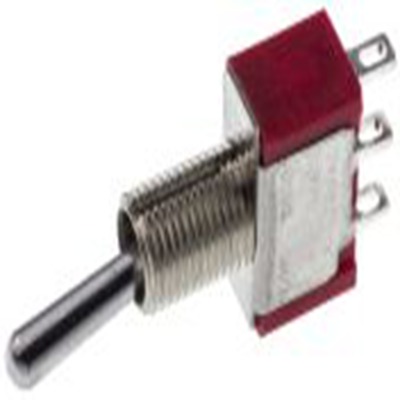 RS PRO,734-7126P, 扳钮开关, 单刀双掷, 接通 -（接通）操作, 5 A 28 V dc, 面板安装, 焊接端子