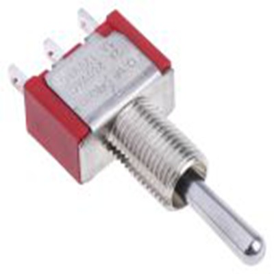 RS PRO,734-7145P, 扳钮开关, 单刀双掷, 开 - 关 - 开操作, 5 A 28 V dc, 面板安装, 焊接端子