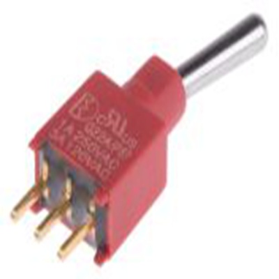 RS PRO,734-7160P, 扳钮开关, 单刀双掷, 接通 -（接通）操作, 3 A 15 V dc, PCB安装, 焊接端子, IP40