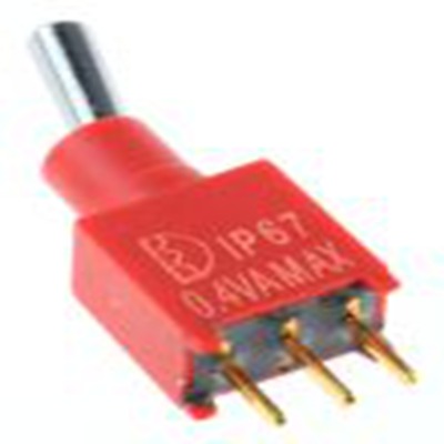 RS PRO,734-7167P, 扳钮开关, 单刀双掷, 接通 -（接通）操作, 400 mA 15 V dc, PCB安装, 焊接端子, IP40