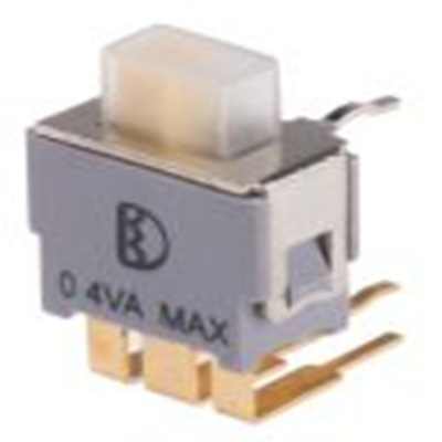 RS PRO,734-7356P, 双刀双掷 拨动开关, 闭锁操作, PCB安装, 400 (20 V) mA, IP40 聚丁烯对苯二酸盐