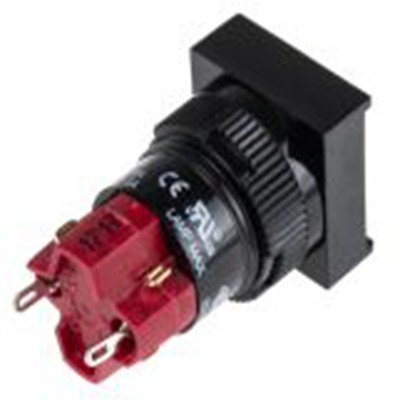 RS PRO,745-2556, 照明 按钮开关, Φ16 mm开孔, 面板安装, 闭锁操作, 单刀双掷, IP40 250 V 交流