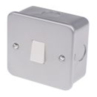 RS PRO,768-3523,1位, 1极 摇臂, 2路, 240 V, 6 A RS Metalclad 系列, 灰色, IP20