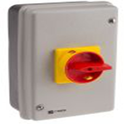 RS PRO,773-8030, 3 隔离开关, 4极, 面板安装 80 A, IP54 37 kW, 红色把手
