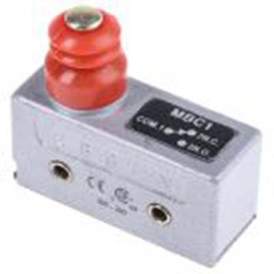 RS PRO,797-2501, 柱塞 微型开关, SPCO, 250 V 交流, 15 A触点, 螺钉端, 操作力723g, IP54