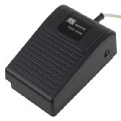 RS PRO,803-9772, 否 轻型工业用 脚踏式电位计, 触点额定12 V 交流AC 热塑性塑料, IPX2, 6 A, 瞬时型开关, 黑色, 6210