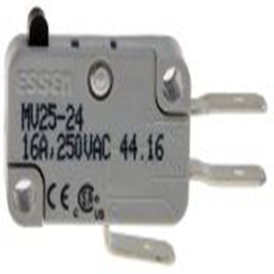 RS PRO,804-6209, 柱塞 微型开关, SPCO, 250 V 交流, 16 A触点, 快速连接端, 操作力400g
