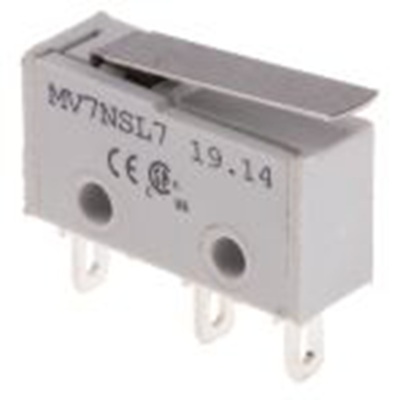 RS PRO,804-6262, 杠杆 超小型微动开关, 单刀单掷, 250 V 交流, 2 A触点, 焊接端, 操作力50g, IP40