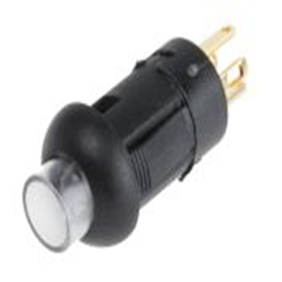 RS PRO,820-7521P, 照明 微型按钮开关, Φ8 mm开孔, PCB安装, 瞬时型操作, 红色LED, 单刀单掷 30 V dc 30 V 交流