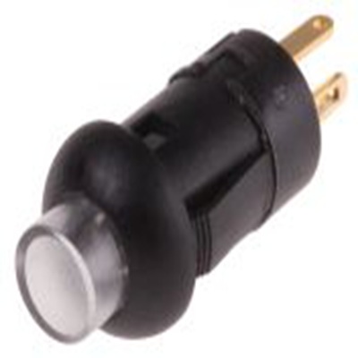 RS PRO,820-7537P, 照明 微型按钮开关, Φ8 mm开孔, PCB安装, 瞬时型操作, 蓝色LED, 单刀单掷 30 V dc 30 V 交流