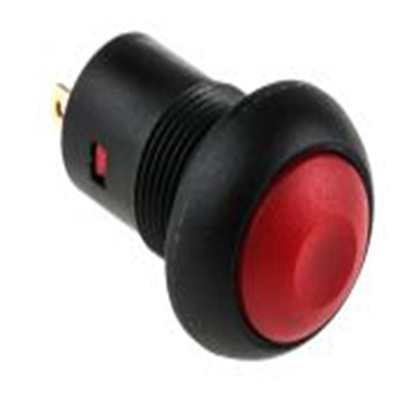 RS PRO,820-7543P, 微型按钮开关, Φ13.6 mm开孔, PCB安装, 闭锁操作, 红色LED, 单刀单掷, IP40 24 V dc