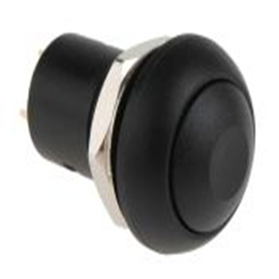 RS PRO,820-7549P, 微型按钮开关, Φ13.6 mm开孔, PCB安装, 闭锁操作, 黑色LED, 单刀单掷, IP40 24 V dc 30 V 交流