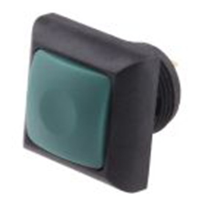 RS PRO,820-7571P, 按钮开关, Φ13.6 mm开孔, PCB安装, 瞬时型操作, 绿色LED, 单刀单掷, IP40 50 V dc 125 V 交流