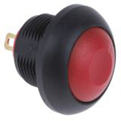 RS PRO,820-7587P, 微型按钮开关, Φ13.6 mm开孔, 面板安装, 开 - 关操作, 红色LED, 单刀单掷, IP40 50 V dc, PA系列