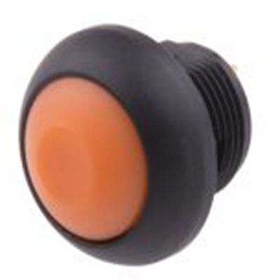 RS PRO,820-7603P, 微型按钮开关, Φ13.6 mm开孔, PCB安装, 瞬时型操作, 橙色LED, 单刀单掷, IP40 50 V dc 32 V 交流
