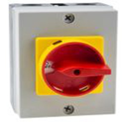 RS PRO,860-9532, 3 隔离开关, 3极, 面板安装 25 A, IP65 15 kW, 红色把手