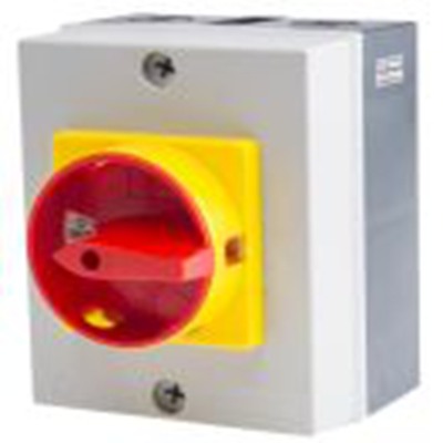RS PRO,860-9535, 3 隔离开关, 3极, 面板安装 40 A, IP65 18.5 kW, 红色把手