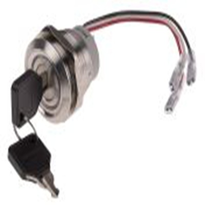 RS PRO,877-1892, 3档 钥匙开关, 双刀双掷, 5 A触点, 焊接端子, IP40, AV13L系列